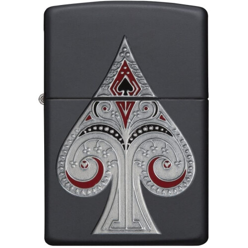 Zippo Accendino Zippo con Emblema, Nero Opaco 1