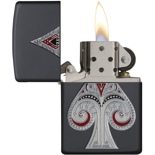 Zippo Accendino Zippo con Emblema, Nero Opaco 2