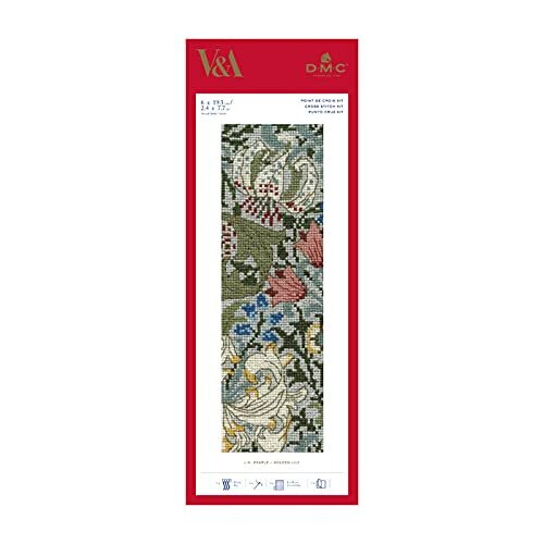 DMC DMC Golden Lily Bookmark Kit by William Morris, Fabric, Various