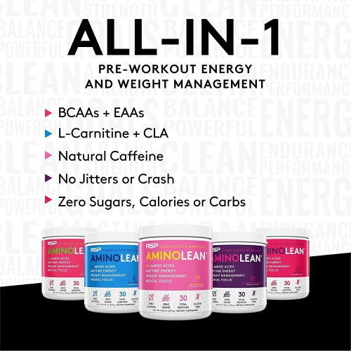 RSP Nutrition, AminoLean, Energy, Pink Lemonade, 8,68 oz (246 g) 2
