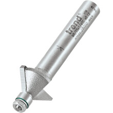 Trend MB/05X1/4TC Professional 1/4" Shank Guided 45° Chamfer Router Cutter Bit-Diameter 14.3mm Cutting Length 6.35mm Bearing 4.8mm Tungsten Carbide