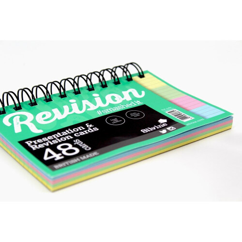 Silvine Revision A6 Flash Cards - Lined (48 Cards) ASSORTED 1