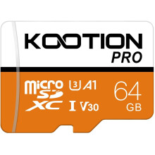 KOOTION 64GB Micro SD Card Micro SDXC UHS-I High Speed up to 90MB/s TF Card 64GB Card Memory A1 V30, U3 for Drone/Smartphone/Camera/Dash Cam/PC/Tablet