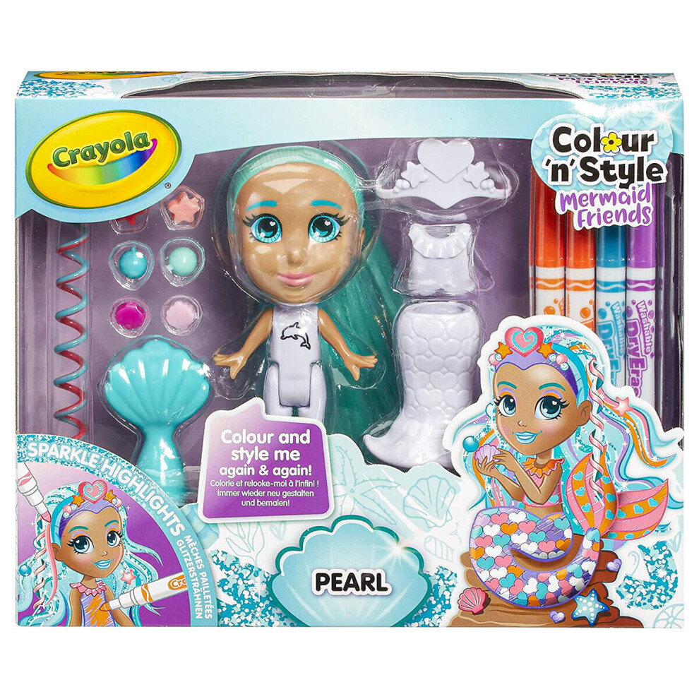 Crayola Colour 'n' Style Friends Mermaids - Pearl