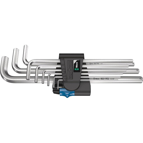Wera Wera 950/9 Hex-Plus holding function 1 Chrome-plated L-key set, 1.5-10, 9pc, 05022130001