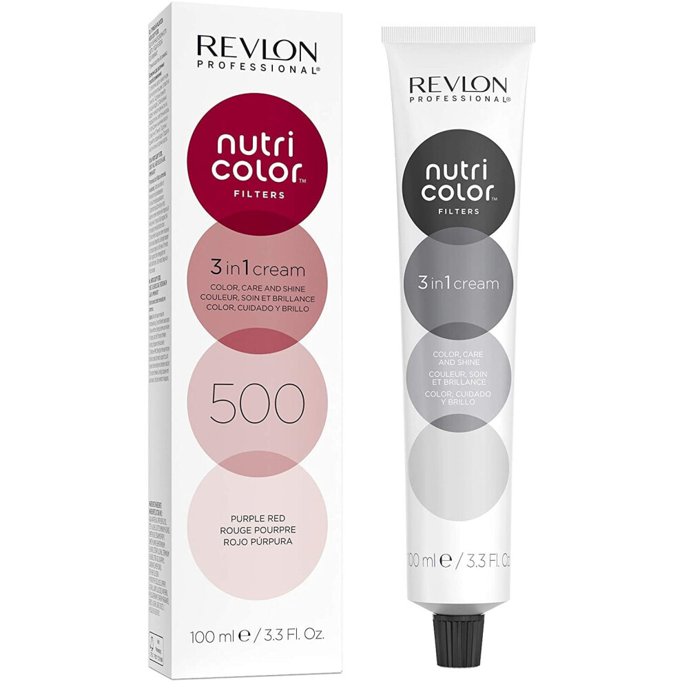 Revlon Nutri Color Filters, Semi Permanent Hair Colour Conditioner, 500 Purple Red, 100 ml