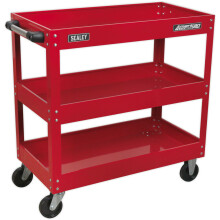 3 Level Workshop Trolley - 50kg Per Shelf - 840 x 405 x 810mm - Large Castors