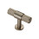 Loops 4x Knurled Cupboard T Shape Pull Handle 50 x 13mm Satin Nickel Cabinet Handle 4