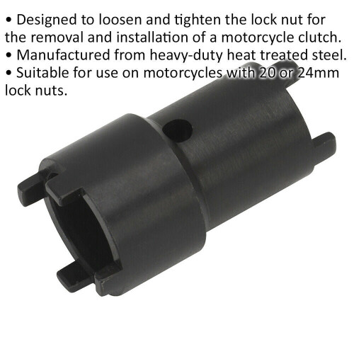 Loops Clutch Locking Nut Removal Tool - Suitable for 20 or 24mm Lock Nuts - Steel 1