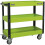 Loops Heavy Duty 3 Level Workshop Trolley - 160kg Capacity - Locking Castors - Green 1