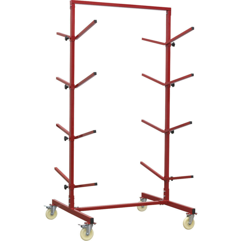 Double Sided 4 Level Bumper Rack - Heavy Duty Construction - Workshop Storage 5056524299234