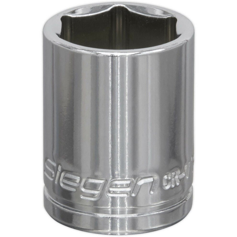 16mm Chrome Plated Drive Socket - 3/8" Square Drive - High Grade Carbon Steel