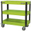 Loops Heavy Duty 3 Level Workshop Trolley - 160kg Capacity - Locking Castors - Green 3