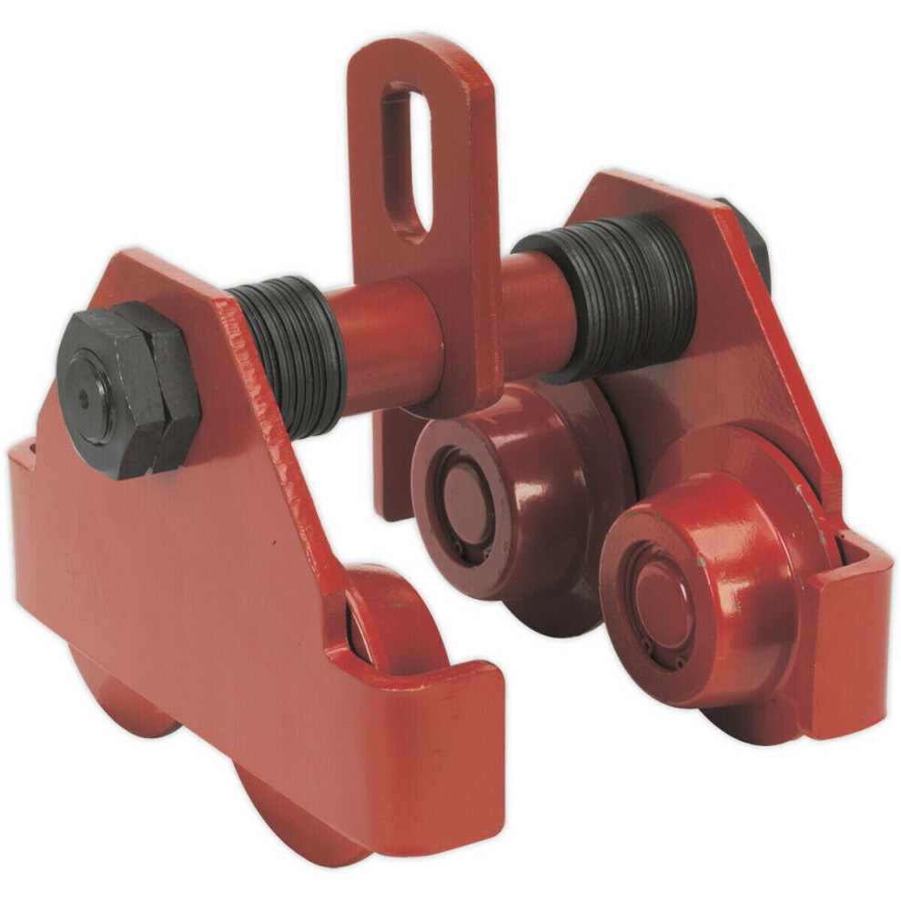 2 Tonne Beam Trolley - Mounted Lifting Point - I-Beam Rsj Trolley Hoist 5056524295403