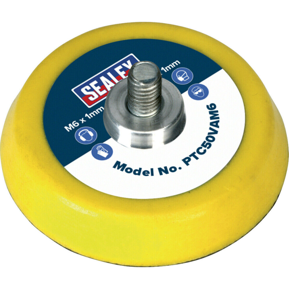 50Mm Hook And Loop Backing Pad - M6 X 1Mm Thread - Angle Grinder Backing Disc 5056524296233