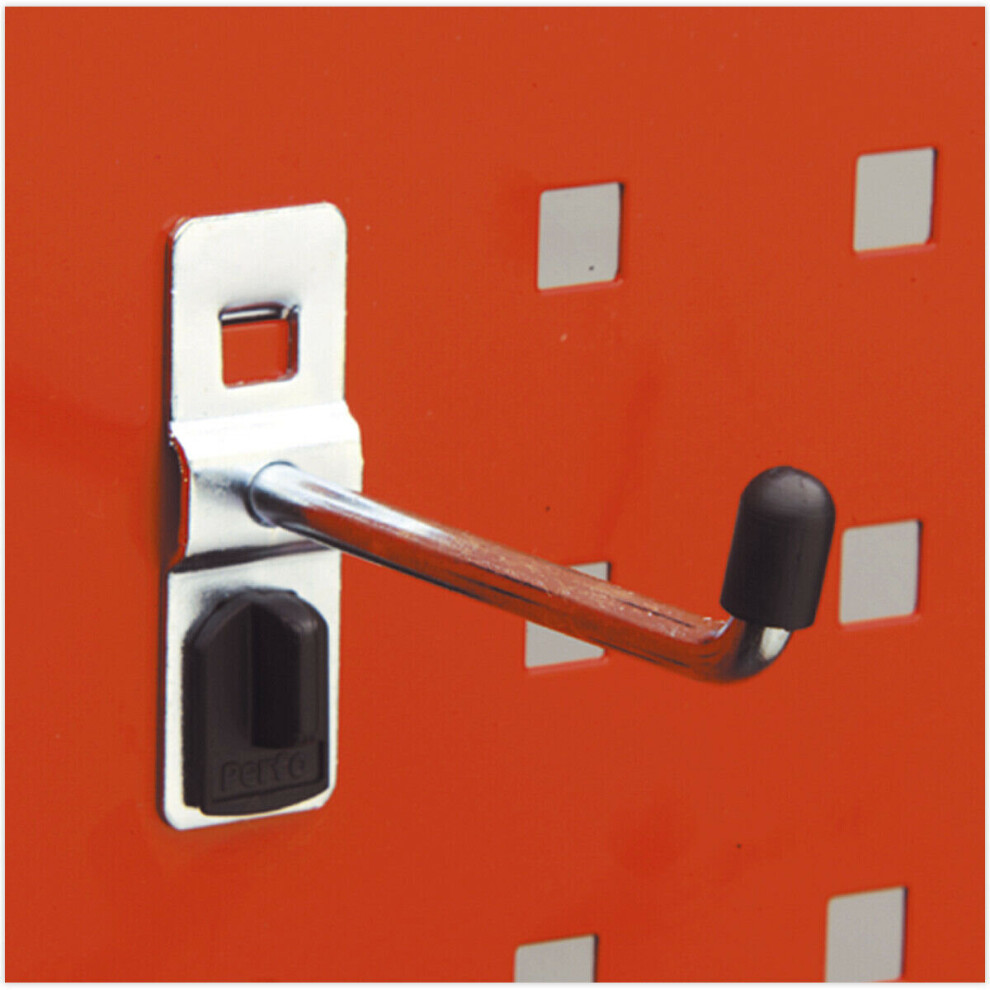 Loops 5 Pack - 6 X 75Mm Single Tool Storage Hook & Vertical End - Square Perfo Mount