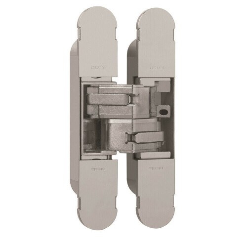 Loops 134 x 24mm Concealed Medium Duty Hinge Fits Unrebated Doors Nickel Plated 1