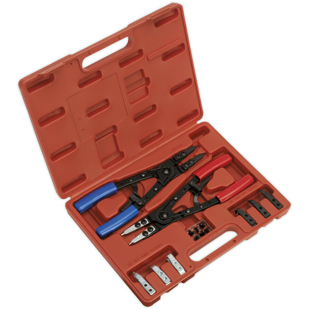 265mm Heavy Duty Circlip Pliers Set - Internal & External - 50mm Max Spread