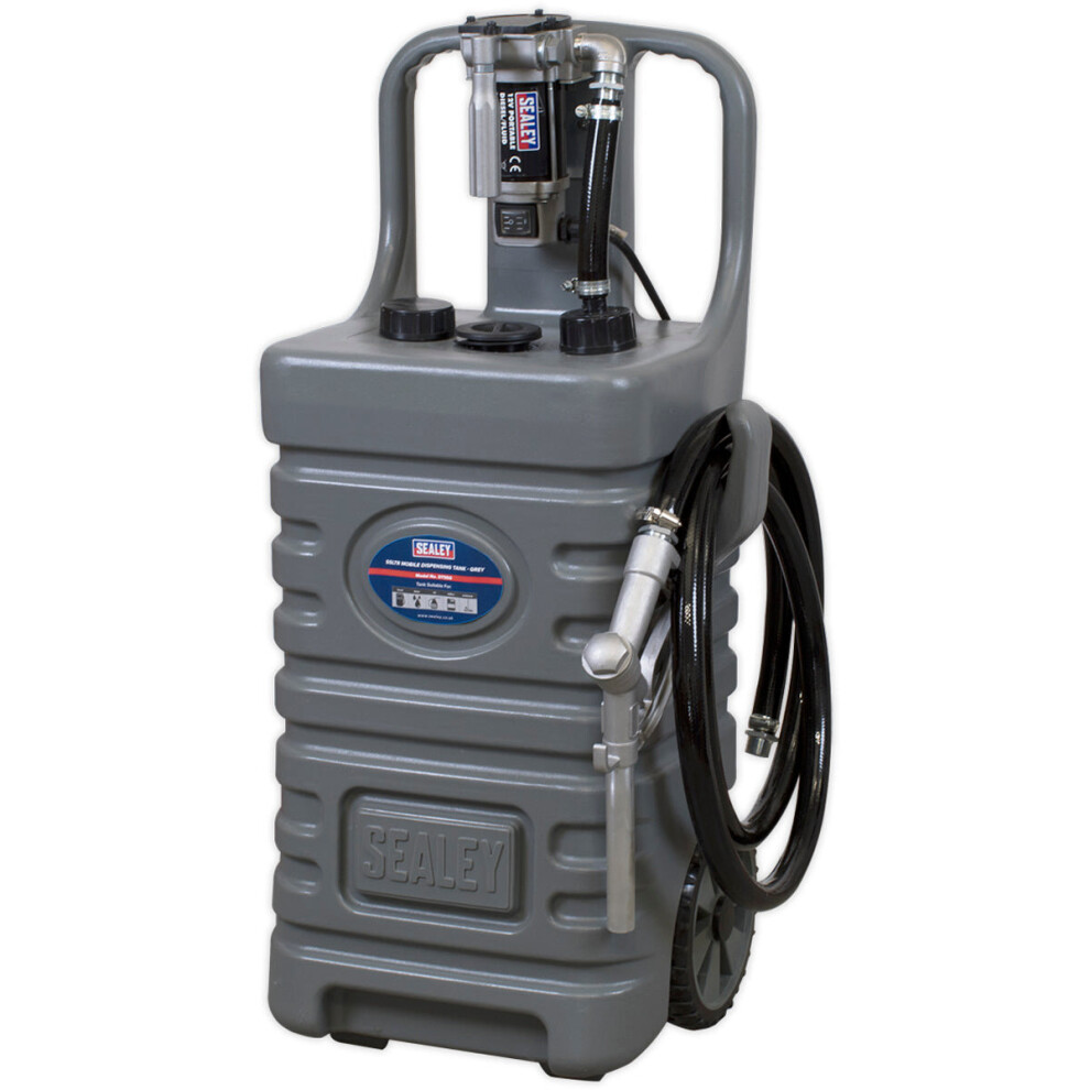 55L Portable Dispensing Tank with ys10375 Diesel Pump - 2" BSP Thread - Wheeled