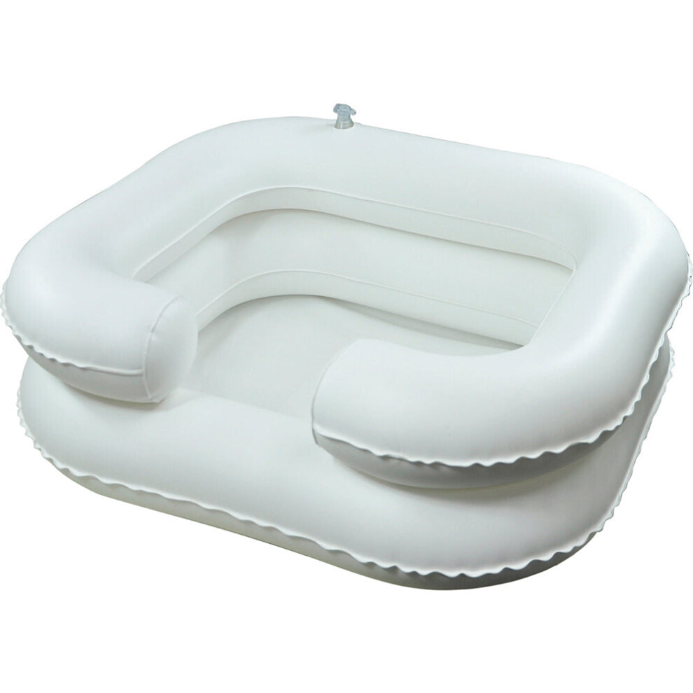 Inflatable Bath Basin - Portable Hair Washing Basin - Drainage Hole Neck Recess