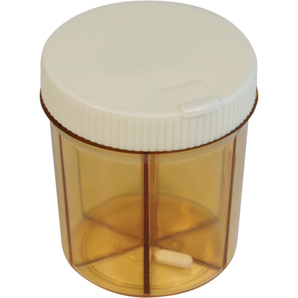 Loops Extra Large Pill Dispenser - Multiple Compartment Tablet Bottle - Flip Top Lid