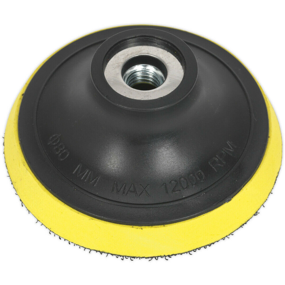 Loops 75Mm Hook And Loop Backing Pad - M10 X 1.5Mm Thread - Angle Grinder Backing Disc