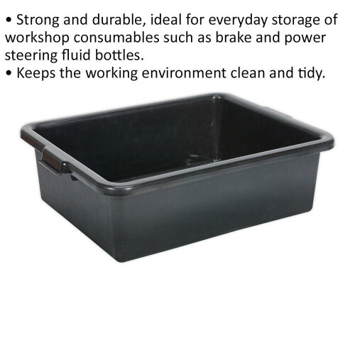 Loops 575 x 430 x 180mm Storage Tray / Warehouse Picking Box - Pull Handle Plastic Box 1
