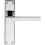 Loops Door Handle & Latch Pack Chrome Straight Rounded Bar on Screwless Round Rose 3