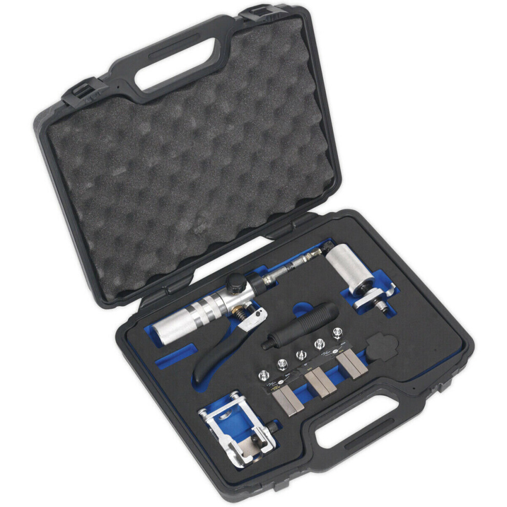 On Vehicle Hydraulic Brake Pipe Flaring Tool Kit - Lever Operated Ram - Splicing