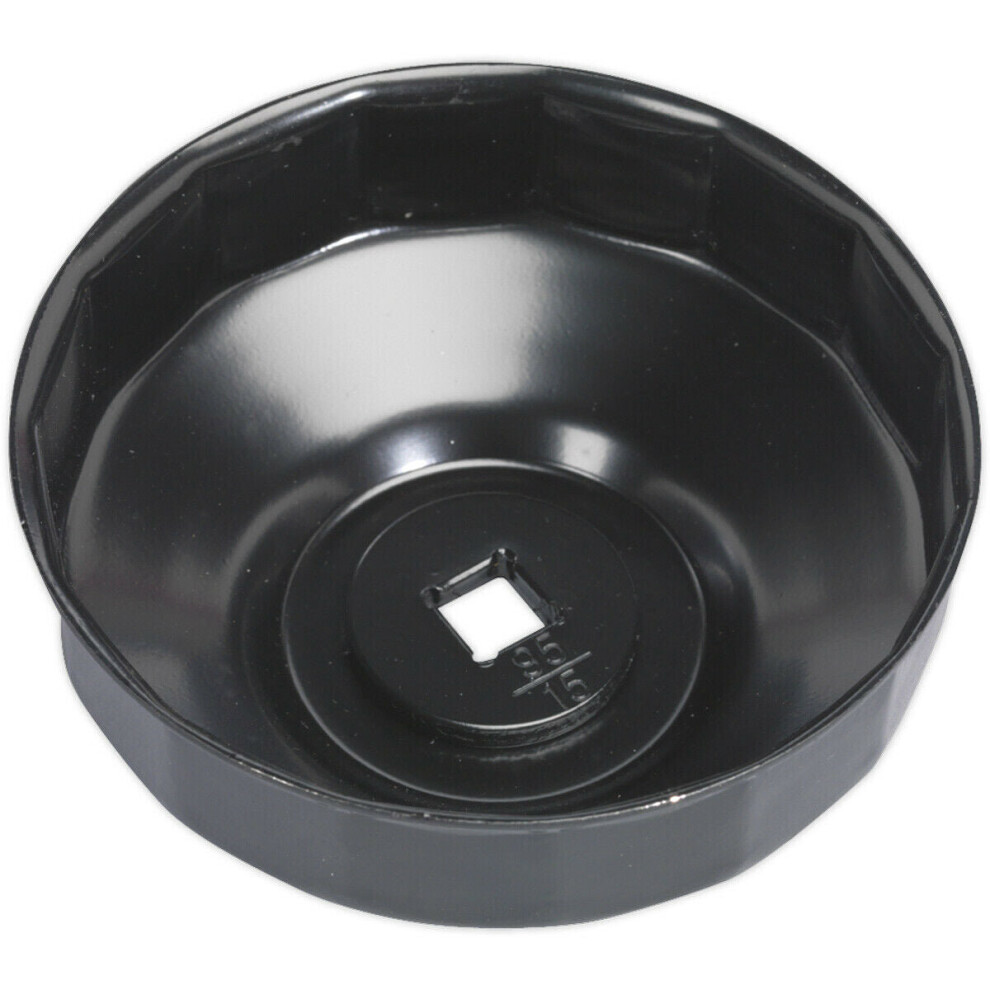 93Mm Oil Filter Cap Wrench - 15 Flutes - 3/8" Sq Drive - Low Profile Design 5056581942456