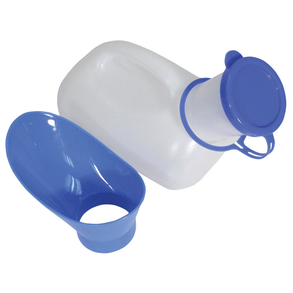 Aidapt Unisex Portable Urinal - Male And Female Use - Anti-Spill Lid - 1 Litre Capacity