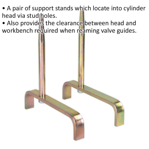 Loops PAIR Cylinder Head Support Stands - 16mm Stud Hole Pin Diameter - Holder Bracket 1