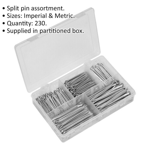 230pc SplitPins Set Various Metric & Imperial LARGE Sizes Split Cotter Pin on OnBuy
