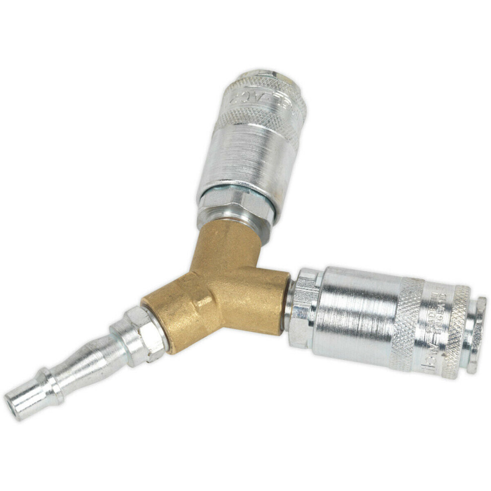 Loops Twin Coupling Bodies Y-Adaptor - 100 Psi Free Airflow Rate - Airflow Coupler
