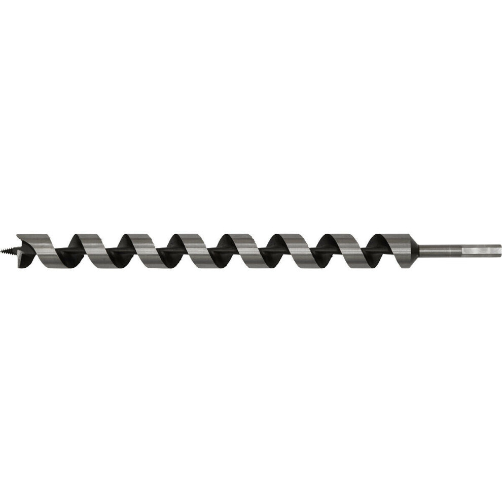 Loops 32 X 460Mm Hardened Auger Wood Drill Bit - Hexagonal Shank - Woodwork Timber