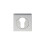 Loops Square Euro Profile Escutcheon 52 x 52mm Concealed Fix Polished Chrome 2
