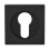 Loops Square Euro Profile Escutcheon 52 x 52mm Concealed Fix Matt Black 3