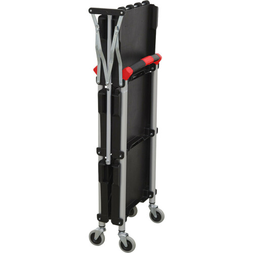 Loops 3 Level Folding Workshop Trolley - 670 x 430 x 855mm - 25kg Per Shelf - Foldable 2