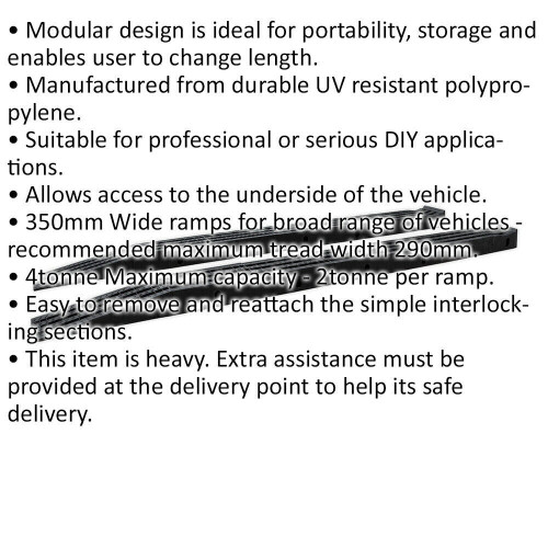 4 Tonne Modular Pit Ramp Kit - 350mm Wide Ramps - Mechanics Under ...