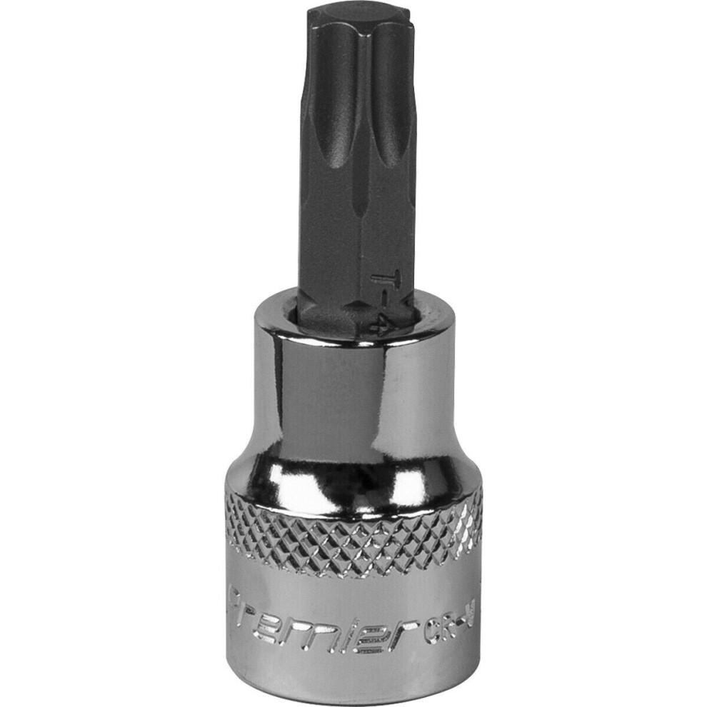 T47 TRX Star Socket Bit - 3/8" Square Drive - PREMIUM S2 Steel Head Knurled Grip