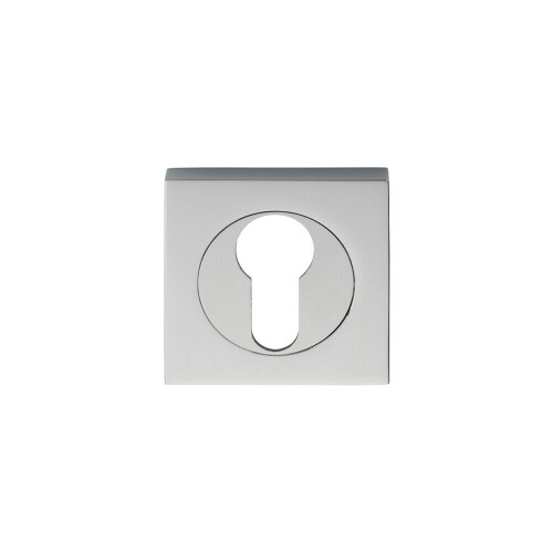 Loops Square Euro Profile Escutcheon 52 x 52mm Concealed Fix Polished Chrome 2