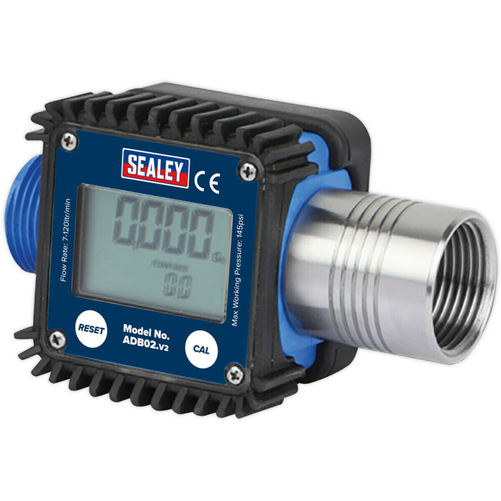 Adblue Digital Flow Meter - Lcd Display - Flow Rate Indication - 1" X 1" Bsp 5056524239810