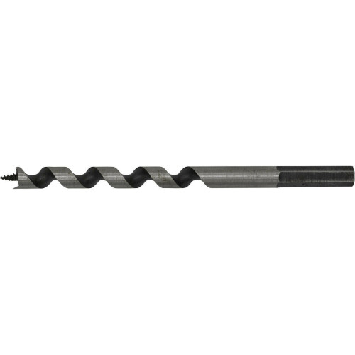 Loops 10 x 155mm Hardened Auger Wood Drill Bit - Hexagonal Shank - Woodwork Timber