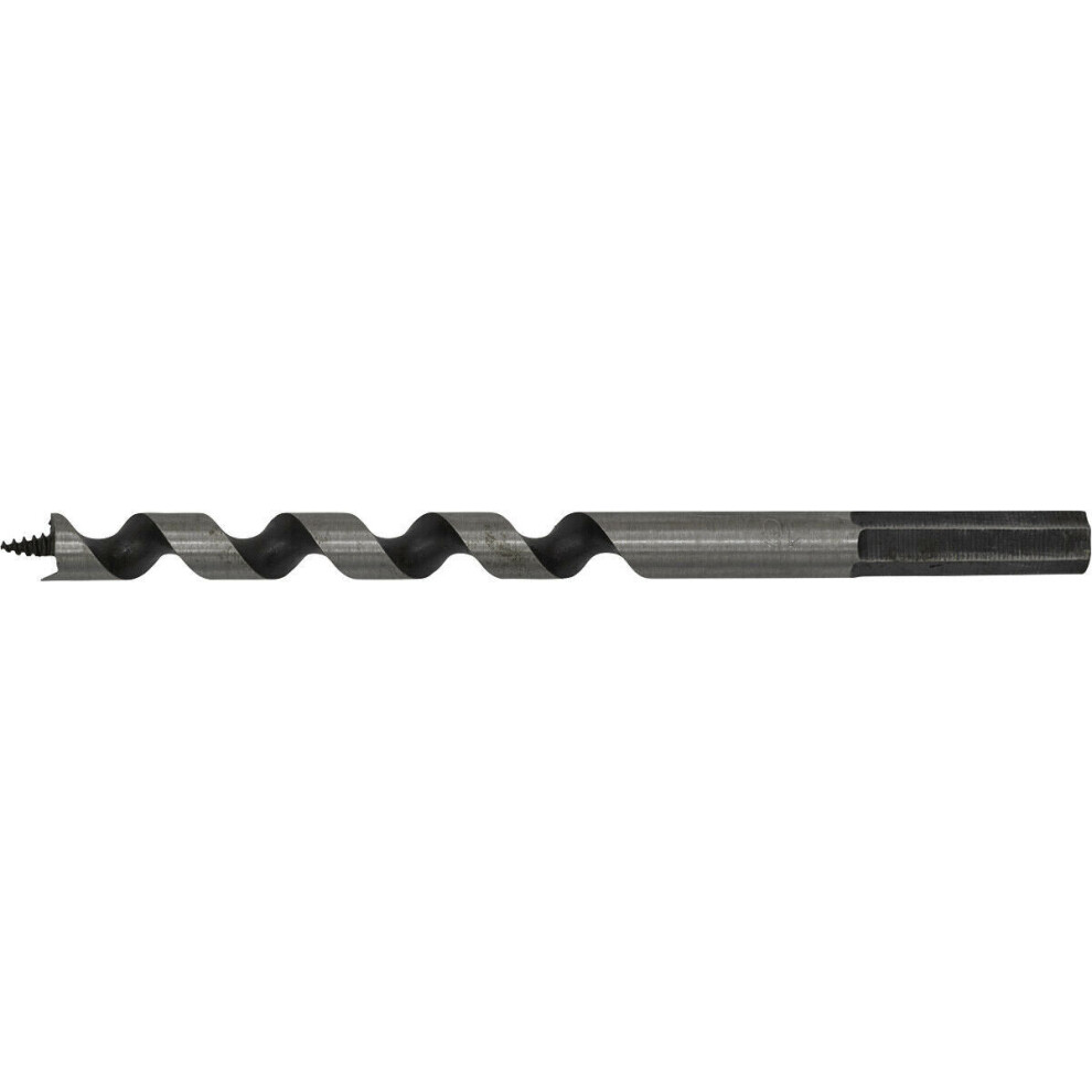 10 x 155mm Hardened Auger Wood Drill Bit - Hexagonal Shank - Woodwork Timber