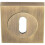 Loops Square Lock Profile Escutcheon 51 x 51mm Concealed Fix Antique Brass 4