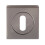 Loops Square Lock Profile Escutcheon 51 x 51mm Concealed Fix Black Nickel 2
