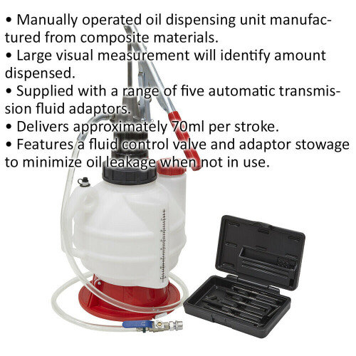 Loops 7L Transmission & Engine Oil Filling System - 1.5m Hose - Manually Operated 1