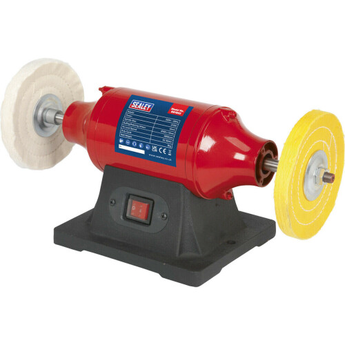 Loops 150mm Bench Mounted Buffer & Polisher - 370W Motor - Fine & Coarse Wheels 2