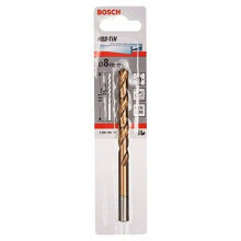 Bosch 2608596731 DIN338 Metal HSS-Tin Drill Bit, 8.0mm x 75mm x 117mm, Silver