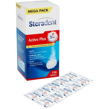 Steradent Denture Cleaning Tablets, 544 Count, Pack of 4 x 136